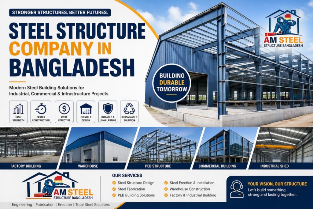 Steel Structure Company in Bangladesh – Factory Building by AM Steel