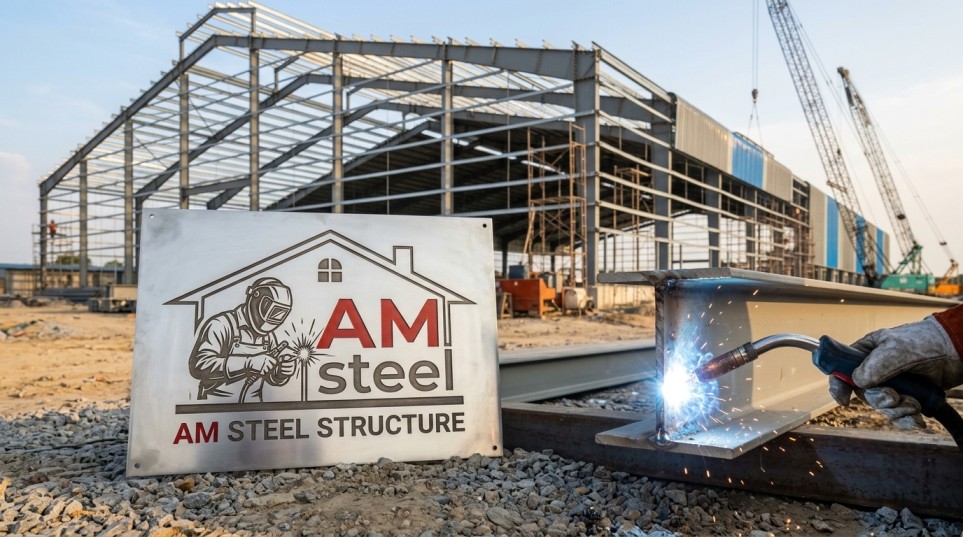 Industrial shed manufacturer in Bangladesh - steel structure construction site